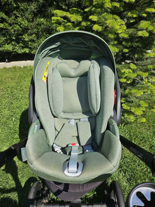 Vand sistem complet 3 in 1 pentru bebe – format din scoica premium auto Cybex Cloud T Plus + carucior Adamex Encore + landou Adamex NOU