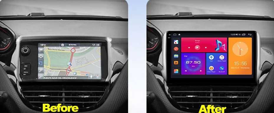 Мултимедия за Peugeot 208, Навигация, 2 бр. Камери, YouTube