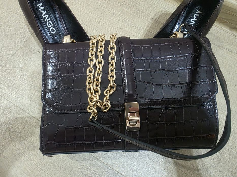 Обувки  MANGO шагрениран ефект