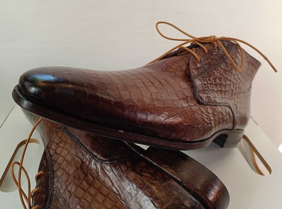 Ghete de lux 44 44.5 45 lucrate manual GREVE NOI piele naturala premiu