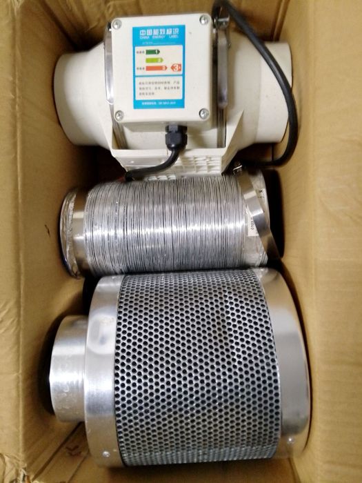 Growbox + led лампа + вентилатор с филтър и филтър + уред за температу