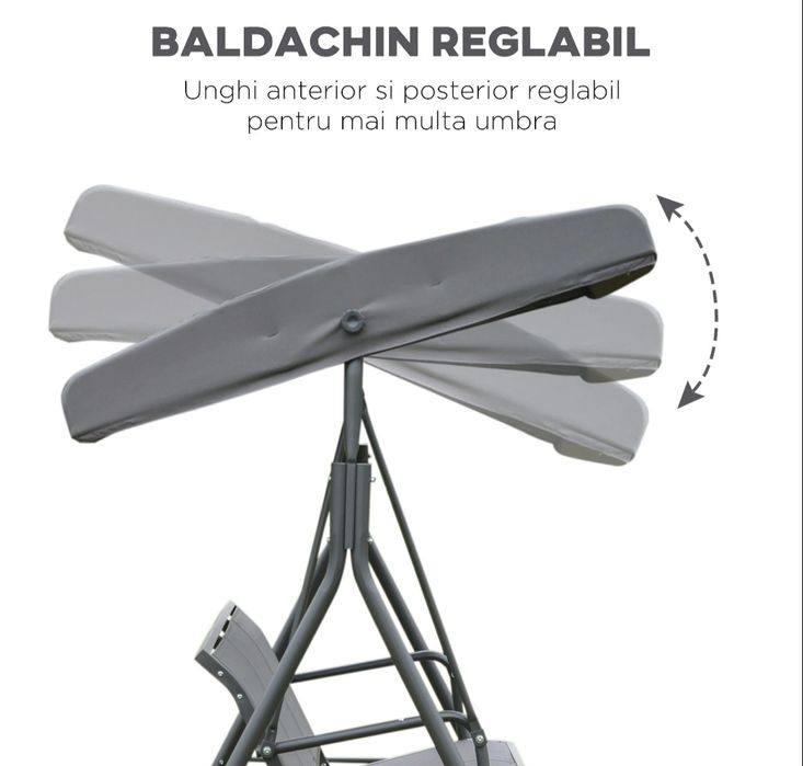 Balansoar Outsunny nou, 3 persoane