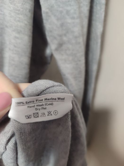 Луксозен дълъг пуловер 100%Extra Fine Merino