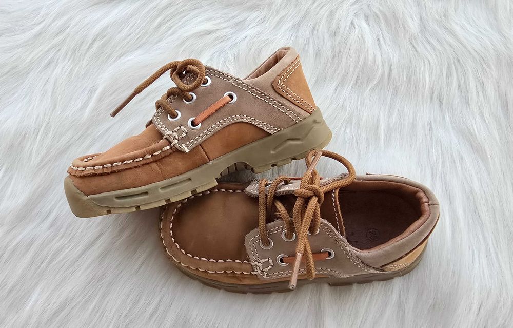 Детски обувки мокасини №25 естествена кожа