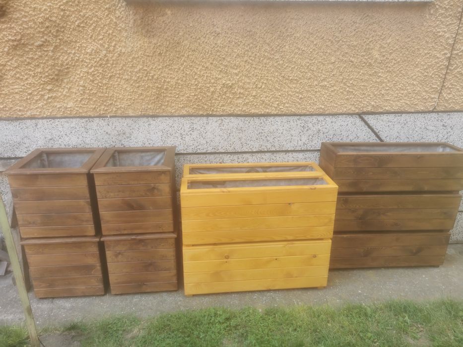 Дървени Кашпи размери по поръчла