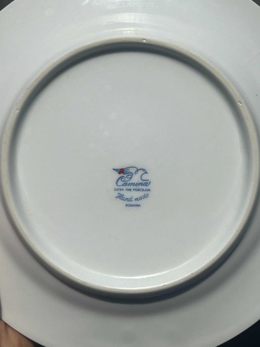 Serviciu masă și cafea porțelan CAMINA (12 persoane) - 80 piese, pictat manual cu aur