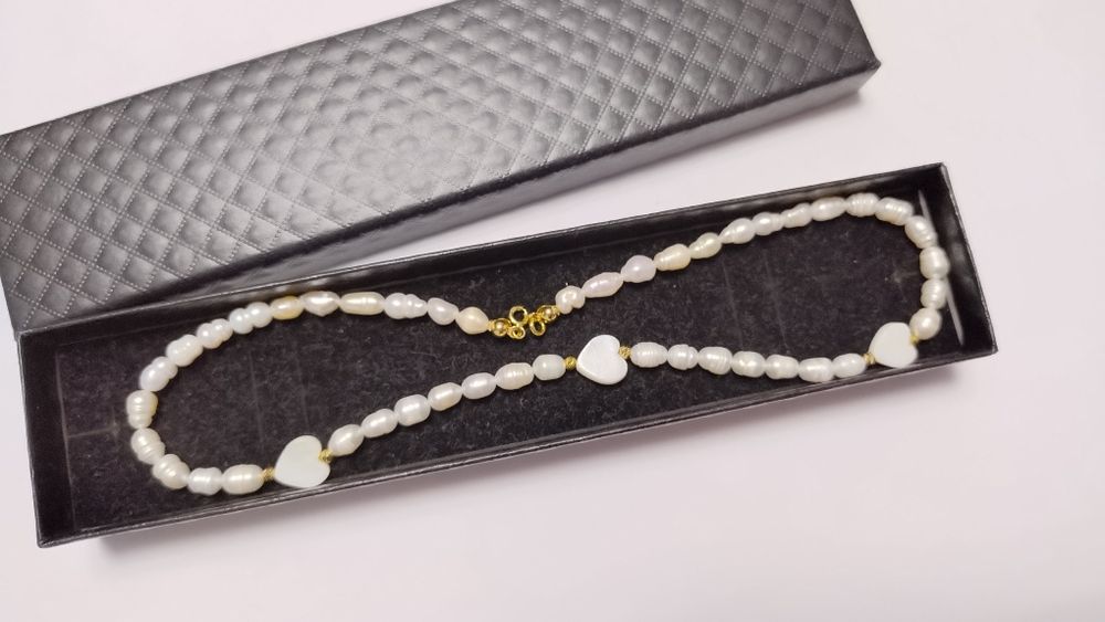 Colier din argint, cu perle de cultură