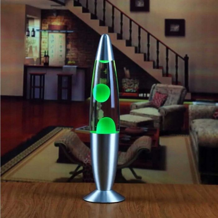 Lampa decorativa cu lava, verde, 34 cm
