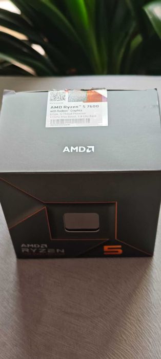 Процесор - /Ryzen 5 7600/Max Boost 5.4GHz/32MB L3 Cache/AM5 Socket/6Core 12Threads/