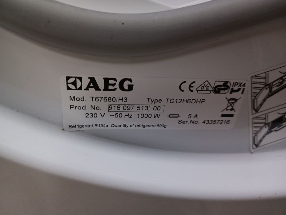 Сушилня с термопомпа АЕГ Aeg Protex Plus A+++ 8кг 2 години гаранция!