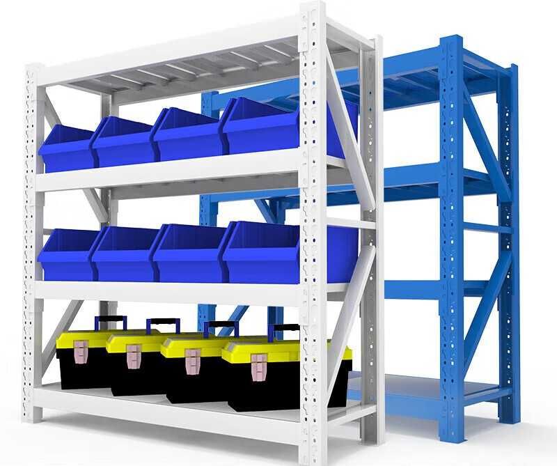 Складской стеллаж большой синий для тяжёлых грузов\Baland ko‘k javon
