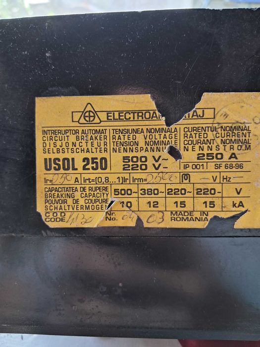 Contactor usol 250 si diode de putere