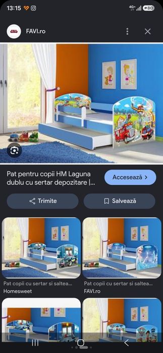 Vand pat copii 70x160