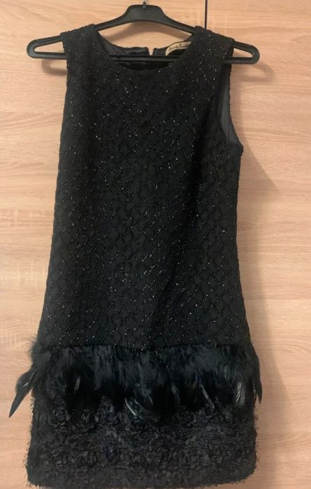 Rochie ocazie cu pene