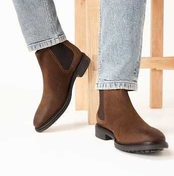 Ghete chelsea 44 45 lucrate manual Senator NOI piele naturala suede