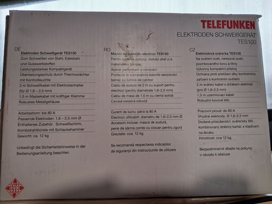 Aparat de sudura Telefunken