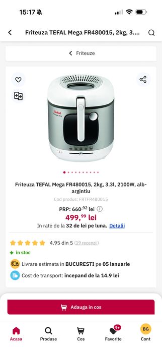 Friteuza noua Tefal