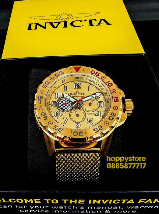 INVICTA Racing Gold 48 mm, Инвикта нов ръчен часовник