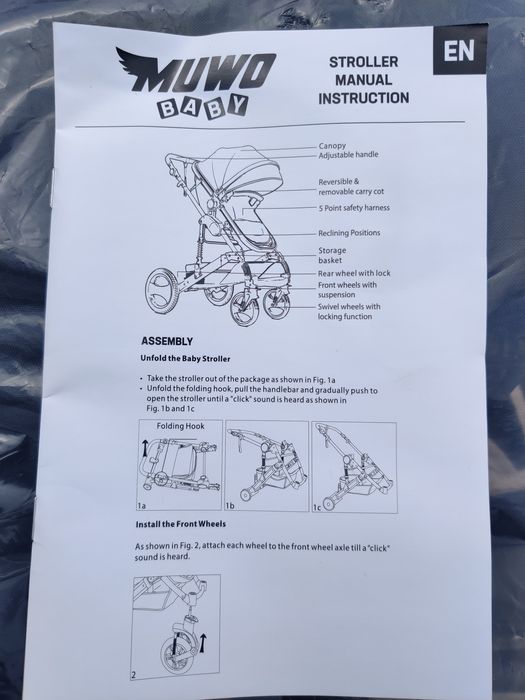 Carucior 3 in 1 NOU - Muwo Baby