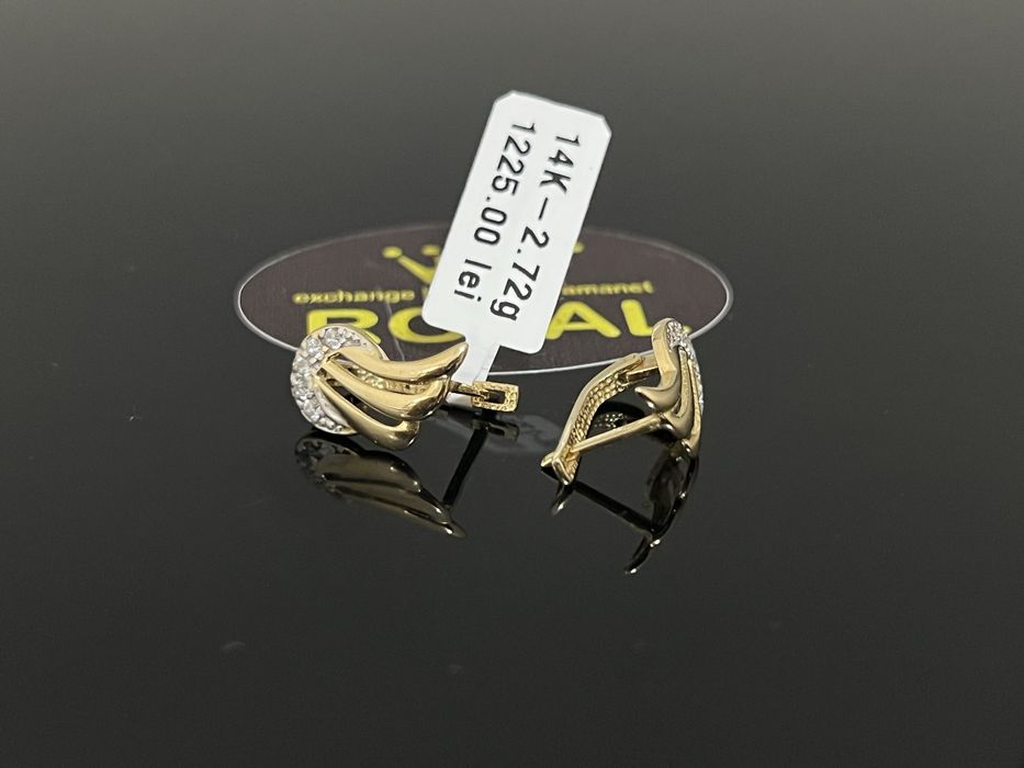 Bijuteria Royal CB : Cercei dama aur 14k 2,72gr