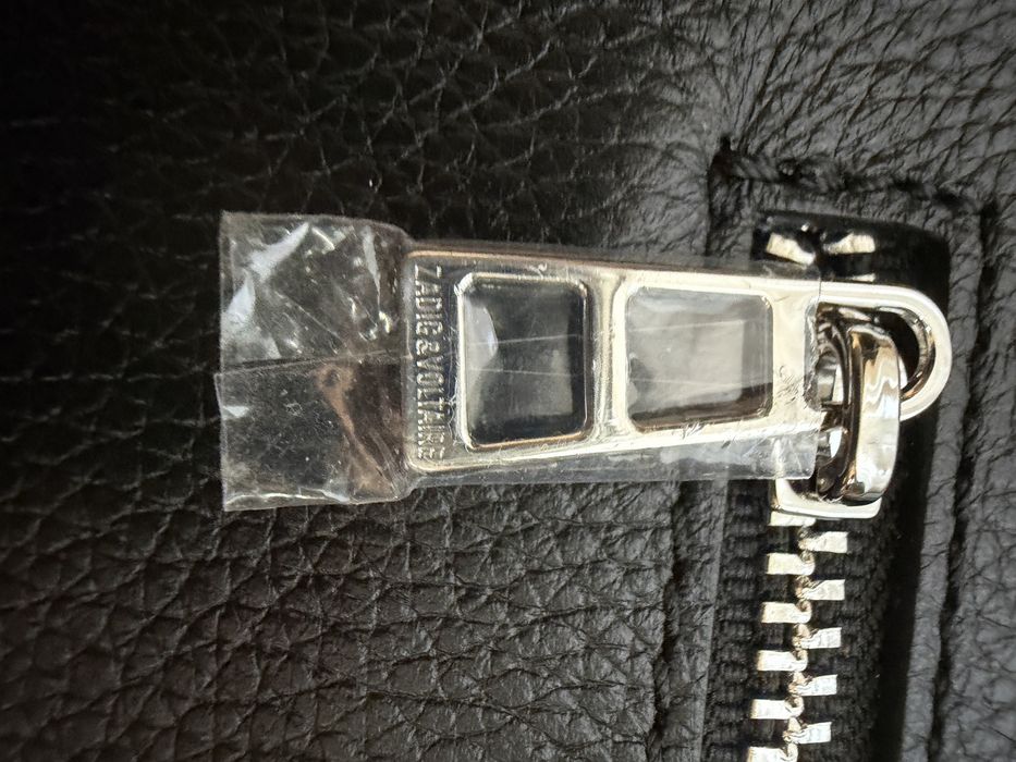 Geanta Zadig & Voltaire Rock Grained Leather Noir Unique Black 27cm