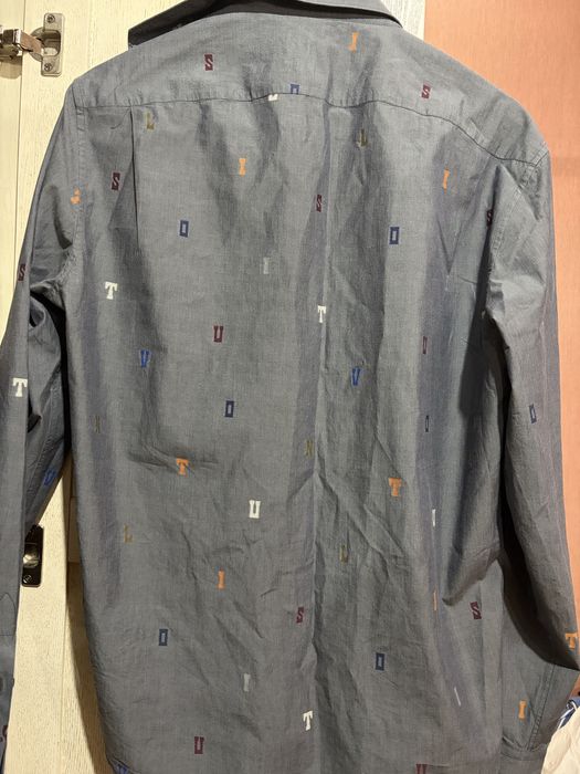 Рубашка louis vuitton Grey Alphabet Embroidered