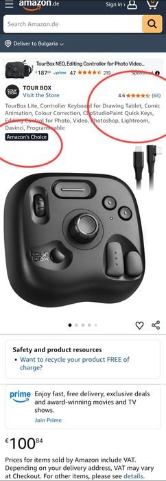 TourBox Lite: Универсален Контролер за Обработка на Снимки и Видео