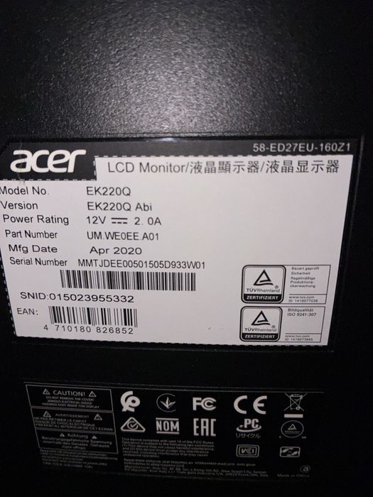 Acer Монитор 21.5 Acer 75hz
