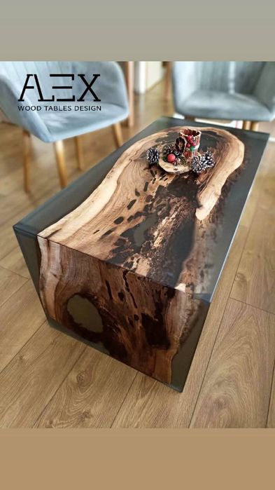 Холни маси от масив и епоксидна смола