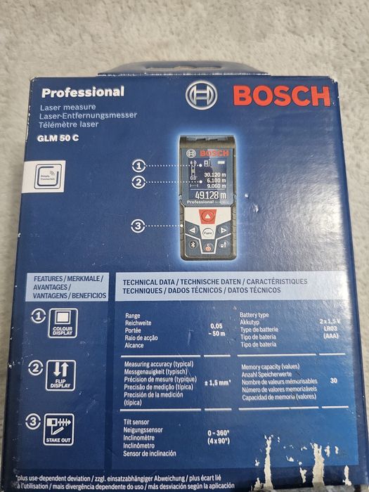Telemetru cu laser Bosch Glm 50C Bluetooth