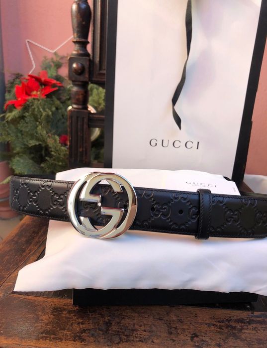 Curea Gucci originala Signature din piele marimea 105