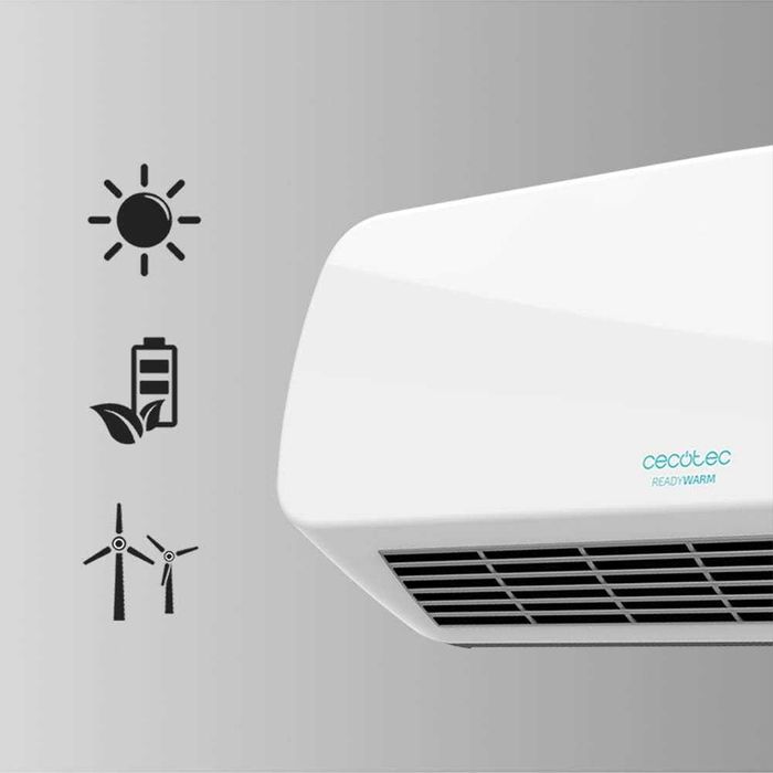Стенна вентилаторна печка Cecotec Ready Warm 5200, 2000W, Керамичен