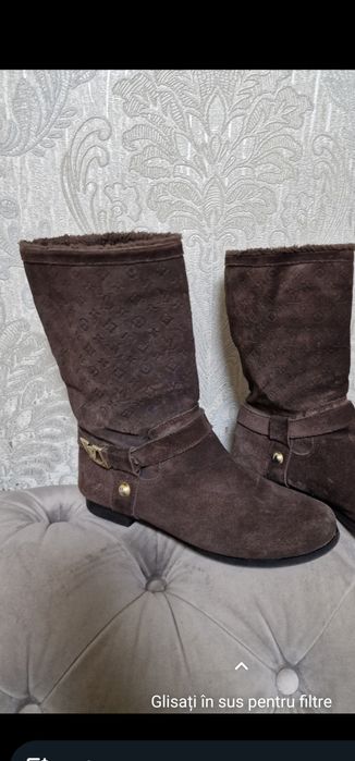 Cizme superbe LV piele naturala întoarsă 40