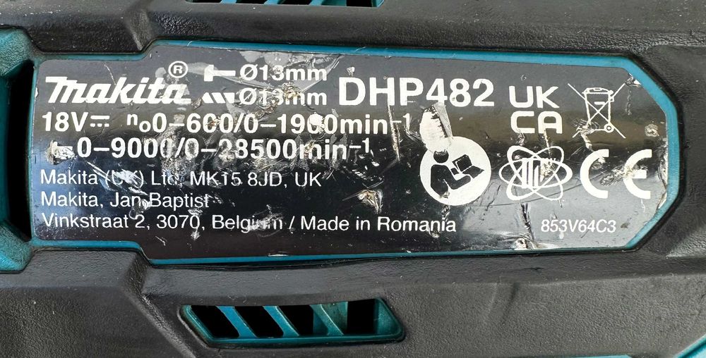 Makita DHP482 - Акумулаторен ударен винтоверт 18V 2.0Ah