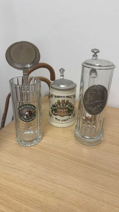 Стара халба за бира с капак