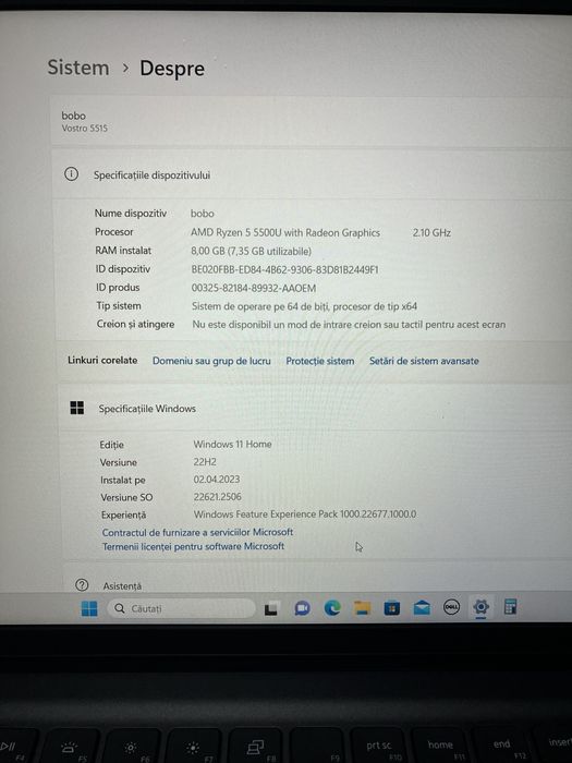 Leptop dell vostro 5515