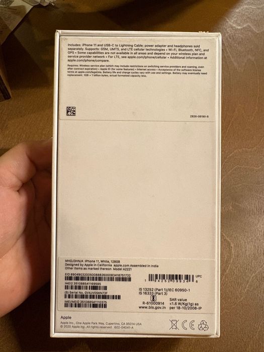 iPhone 11 128GB White, хорошее состояние