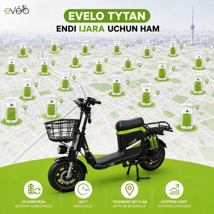 Skuter ijaraga evelo titan
