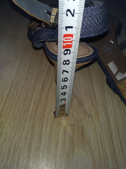 Летни обувки,  с ток esprit дънкови сандали