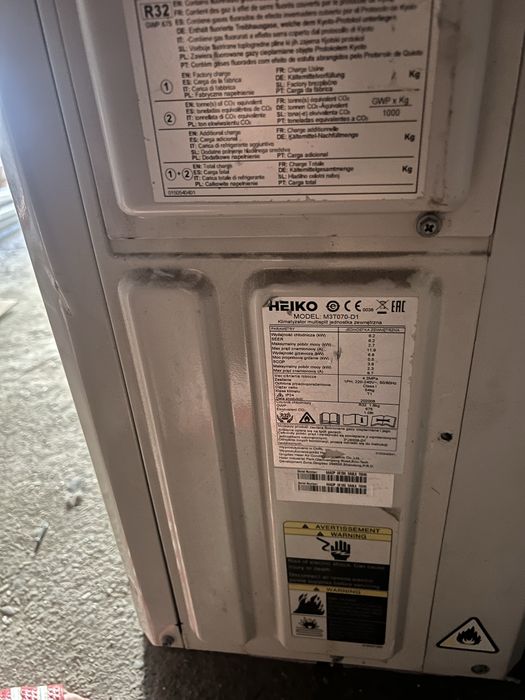Sistem Aer Condiționat Multi-Split HEIKO 24000 BTU (1 Motor + 3 Unități Interioare NOI)