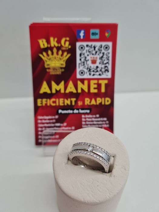 Inel din aur 18K cu diamante Amanet BKG