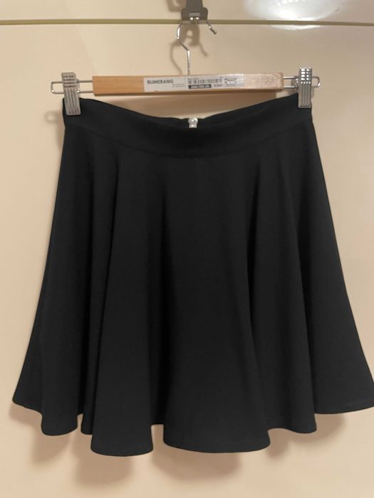 Fusta scurta neagra cu fermoar Jeremy Scott XS