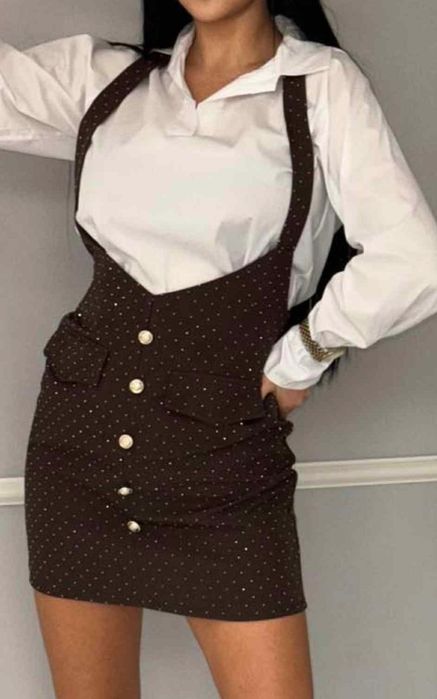 Дамски комплект риза с пола