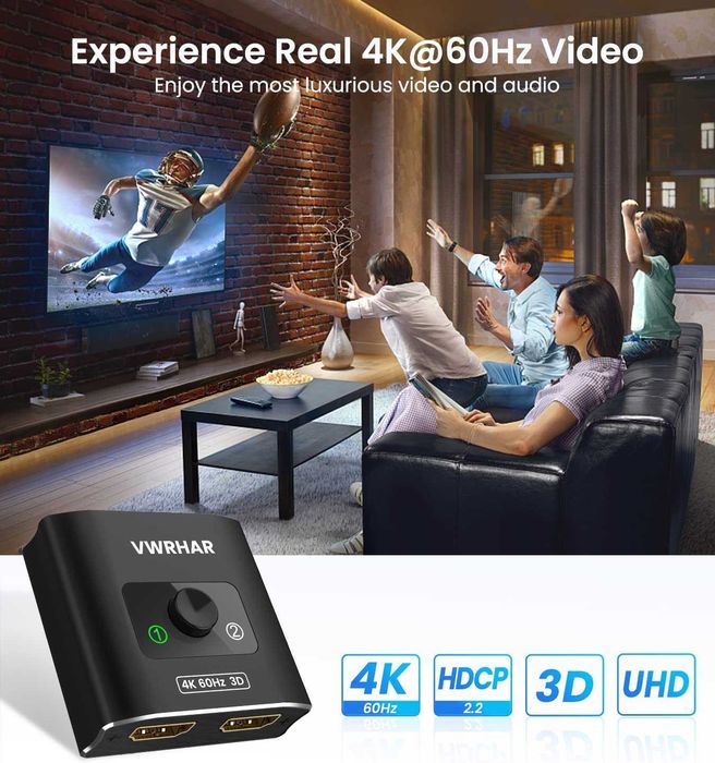 HDMI превключвател сплитер 4K-60hz