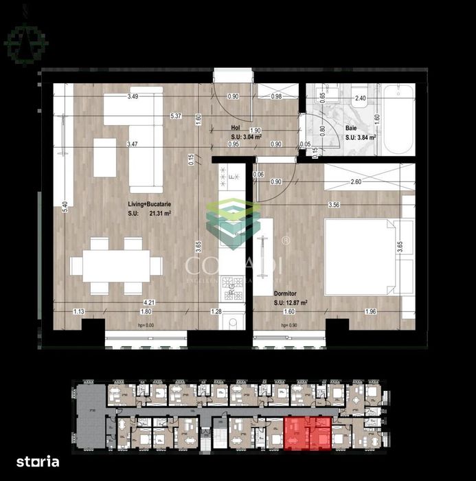 Apartament cu 2 camere // loc de parcare gratuit