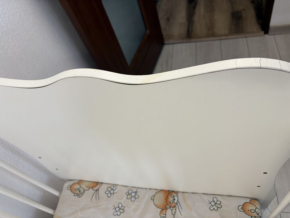 Patut transformabil mykids teddy natur -alb cu leganare