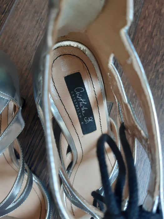 sandale argintii Cristhelen B, marimea 39