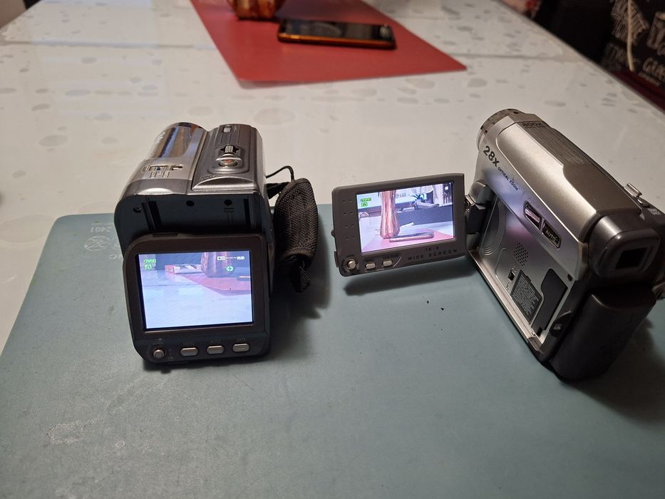 Aparate miniDV JVC si Medion, funcționale,pt piese,reparat sau colecție