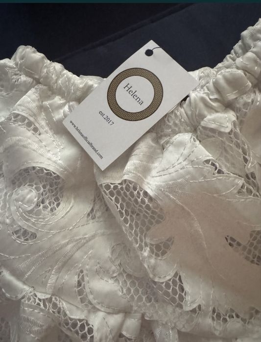 Дантелена бяла пола Helena