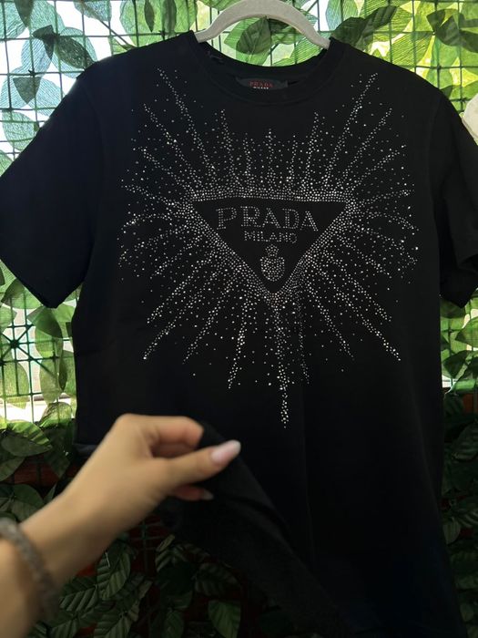 Tricou Prada Milano Premium cu Cristale s-xxl
